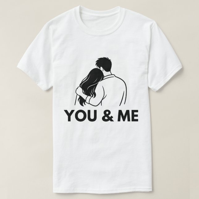 Camiseta You And Me Minimal Couple Mens T Shirt (Diseño del anverso)