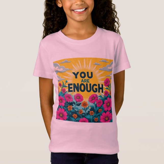 Camiseta You Are Enough – Kids' Positive Message Graphic Te (Anverso)