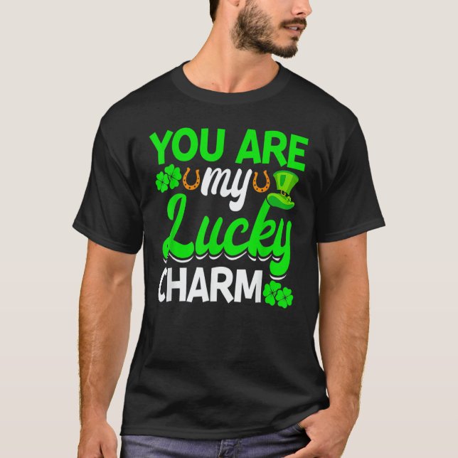 Camiseta You Are My Lucky Charm Shamrock St Patrick's Day L (Anverso)
