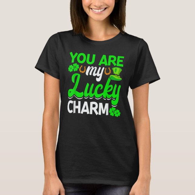 Camiseta You Are My Lucky Charm Shamrock St Patrick's Day L (Anverso)