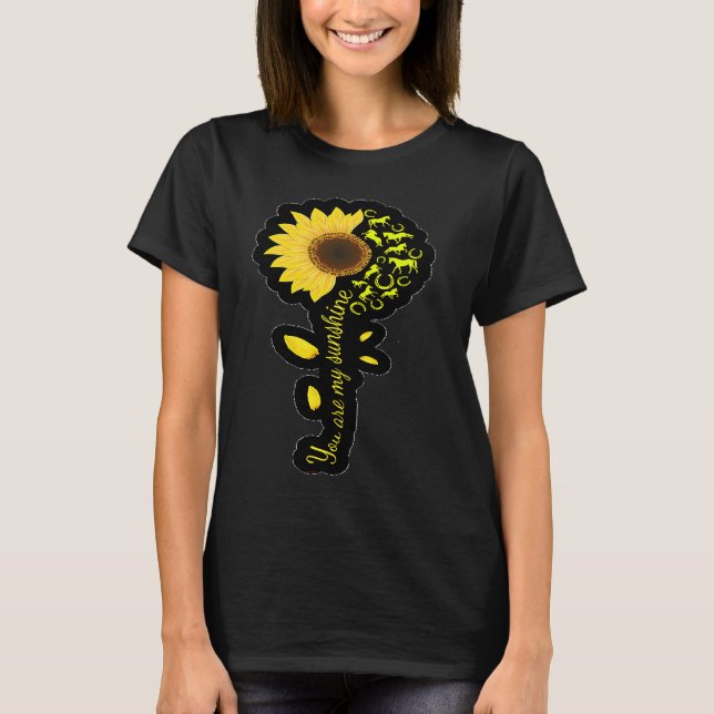 Camiseta You are My Sunshine Horse  Sunflower (Anverso)
