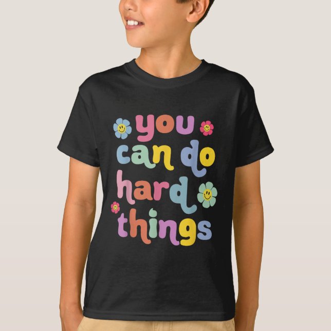 Camiseta You Can Do Hard Things Teacher Back To School Moti (Anverso)