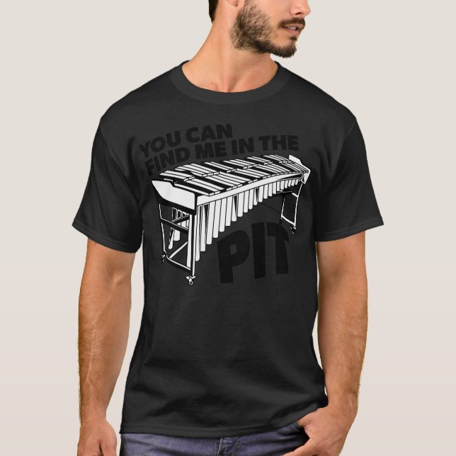 Camiseta You Can Find Me in the Pit Funny Vibraphone Retro  (Anverso)
