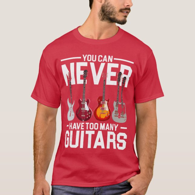 Camiseta You Can Never Haveoo Many Guitar family boy (Anverso)