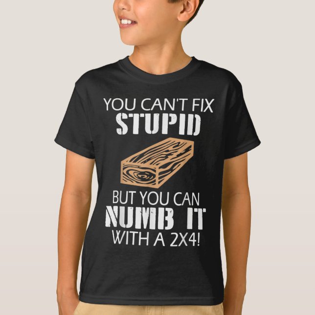 Camiseta You Can't Fix Stud But You Can Numb It With A 2x4  (Anverso)