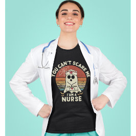 Camiseta You Can't Scare Me I'am a Nurse Cute Halloween 