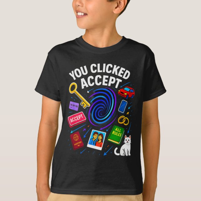 Camiseta You Clicked Accept Funny Data Privacy Tech Geek Gi (Anverso)
