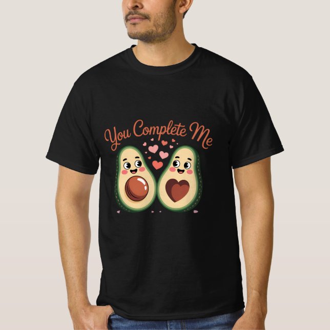 Camiseta You Complete Me - Cute Avocado Love (Anverso)