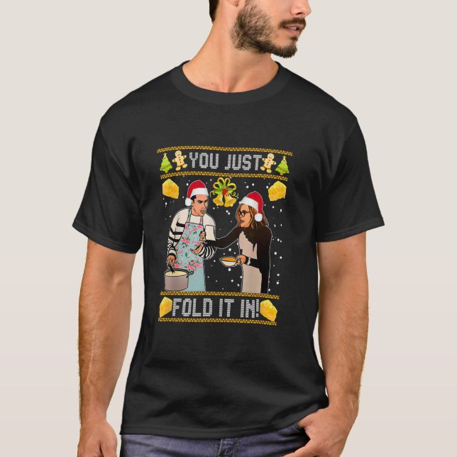Camiseta You Just Fold It In Christmas Xmas Pajamas Christm (Anverso)
