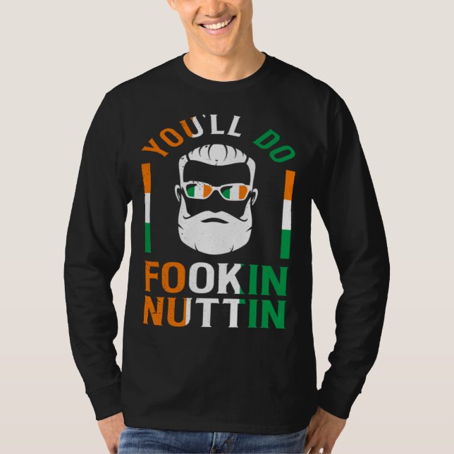 Camiseta You ll Do Fookin Nuttin Irish Pride Boxing  St Pat (Anverso)