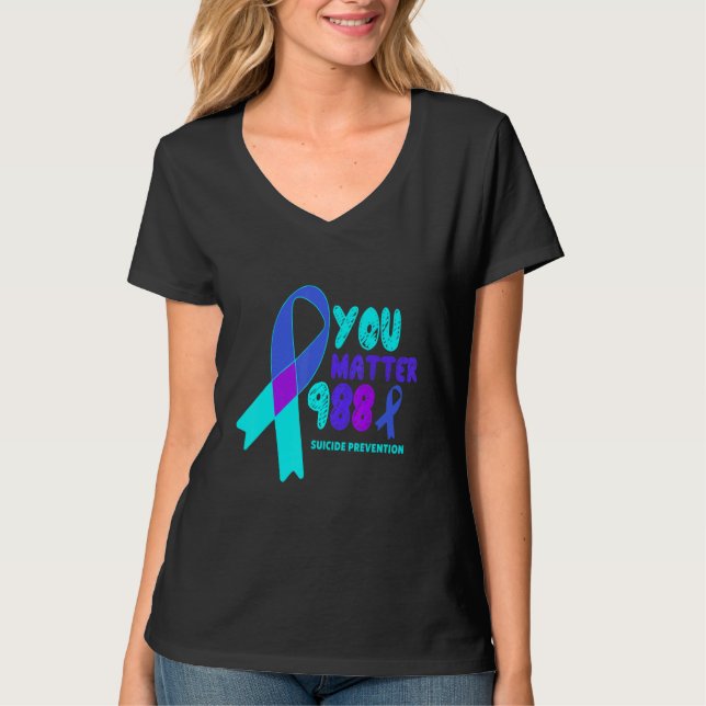 Camiseta You Matter 988 Suicide Prevention Awareness Rainbo (Anverso)
