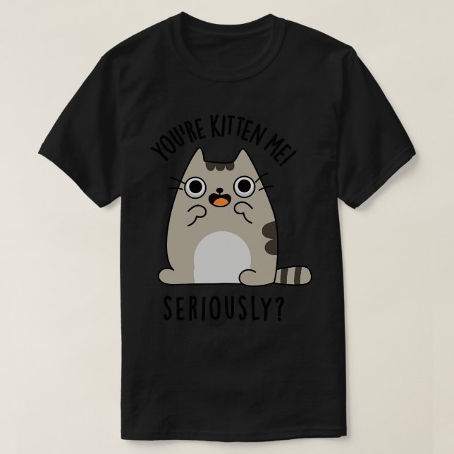Camiseta You re Kitten Me Seriamente Gracioso Cat Pun (Diseño del anverso)