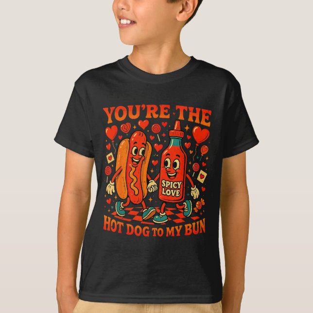 Camiseta You’re The Hot Dog To My Bun Funny Valentine Coupl (Anverso)