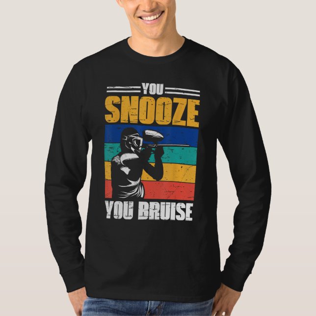 Camiseta You Snooze You Bruise Paintball Game Squad For Men (Anverso)