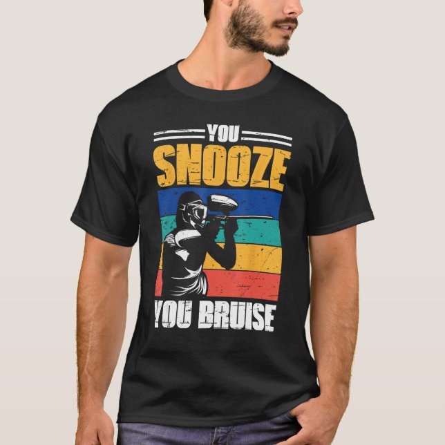 Camiseta You Snooze You Bruise Paintball Game Squad For Men (Anverso)