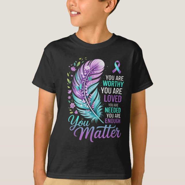 Camiseta You Suicide Prevention Mental Health Awareness  (Anverso)