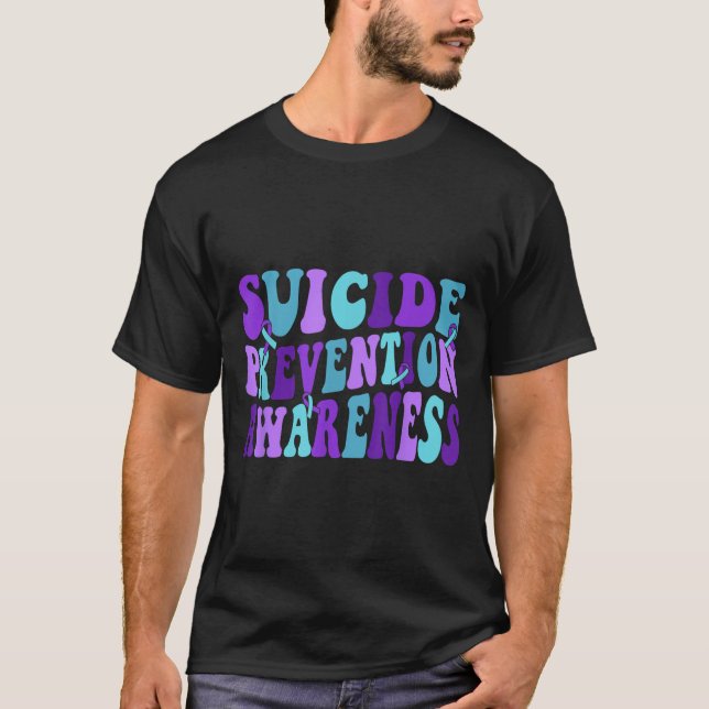 Camiseta You Suicide Prevention Teal Purple Awareness Ribbo (Anverso)