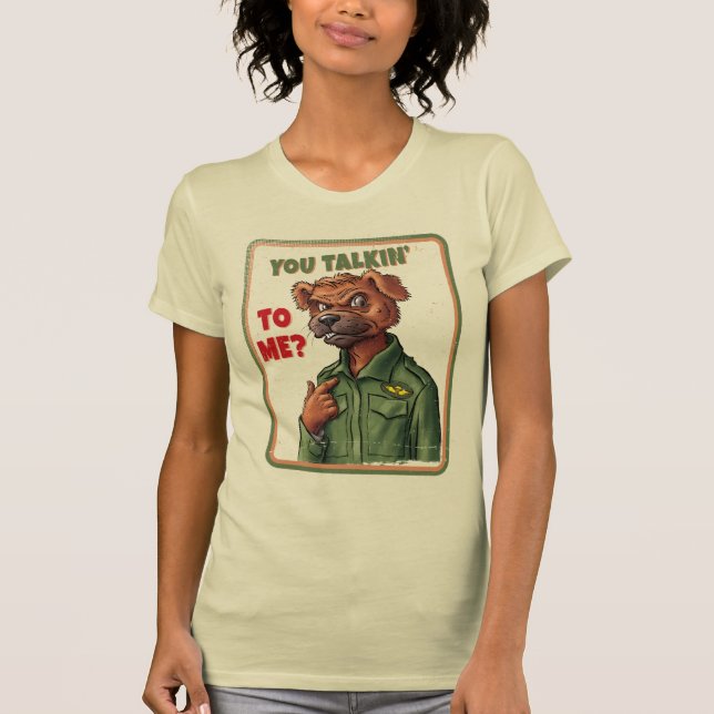 Camiseta You Talkin’ to Me? – Angry Dog Cartoon (Anverso)