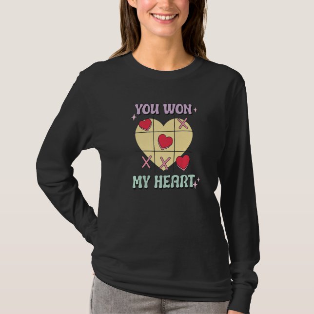 Camiseta You Won My Heart  XO Game Valentines Day (Anverso)