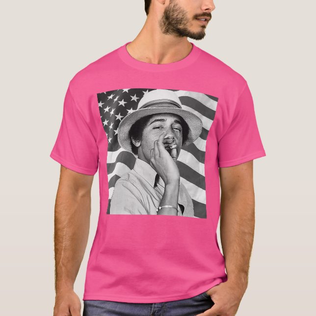 Camiseta Young Barack Obama Patriotic Smoking (Anverso)