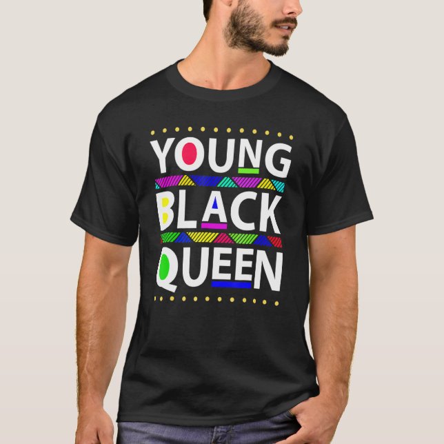 Camiseta Young Black Queen Black History Month Girls Kids (Anverso)