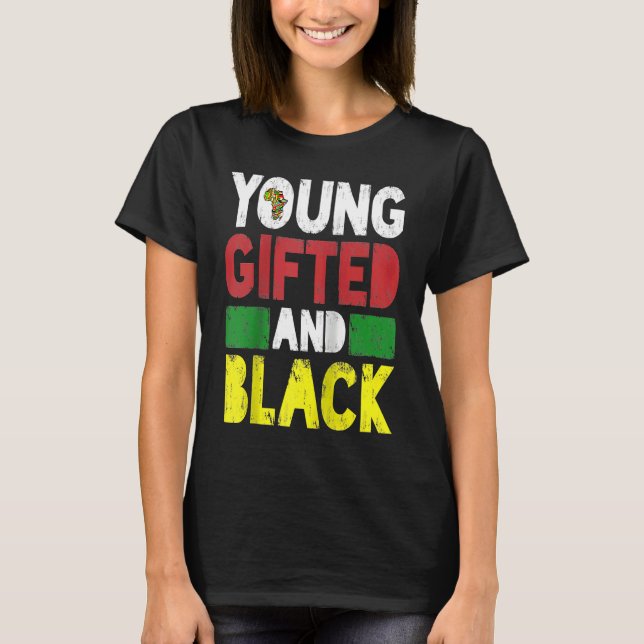Camiseta Young ed And Black African Pride Black History Mon (Anverso)
