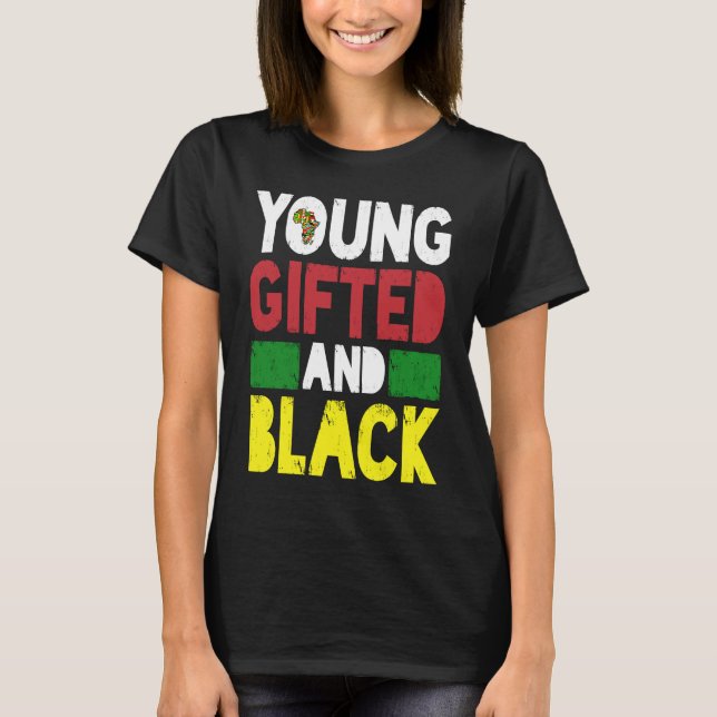 Camiseta Young ed And Black African Pride Black History Mon (Anverso)