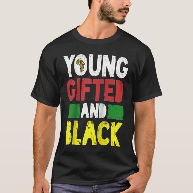 Camiseta Young ed And Black African Pride Black History Mon (Anverso)