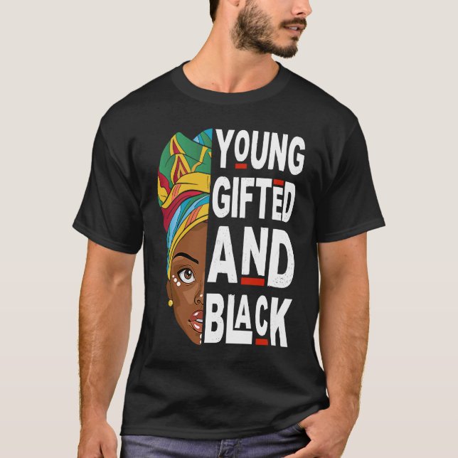 Camiseta Young ed And Black Afro Black History Month Melani (Anverso)