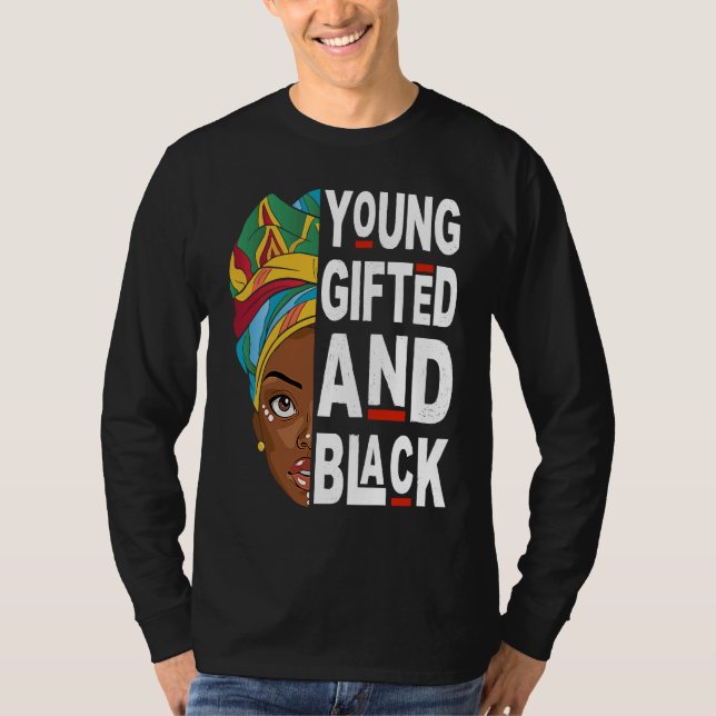 Camiseta Young ed And Black Afro Black History Month Melani (Anverso)