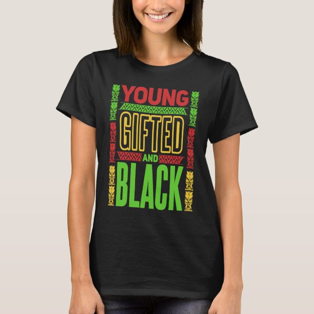 Camiseta Young  ed and Black Black History Month  1 (Anverso)