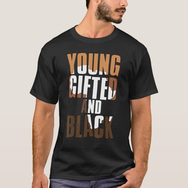 Camiseta Young ed And Black Girl  Melanin Queen Girls Kids (Anverso)