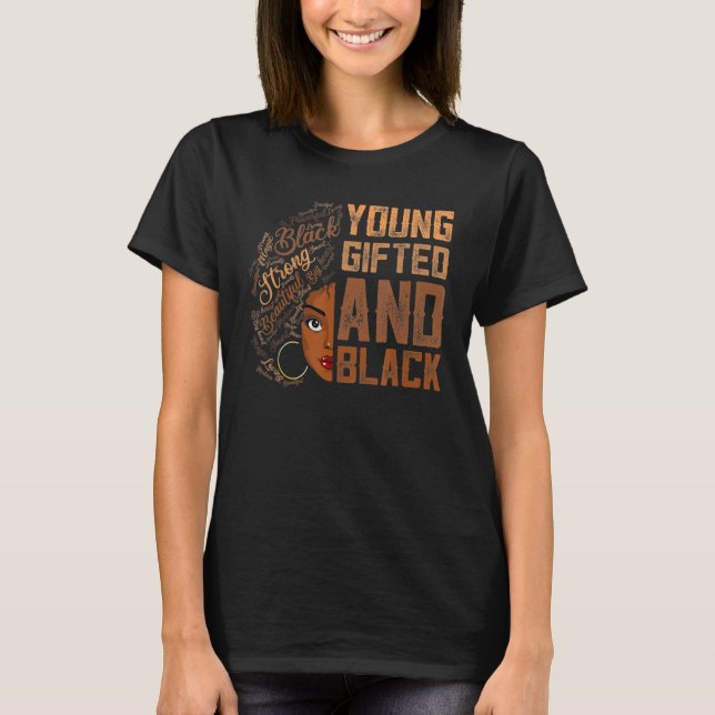 Camiseta Young ed And Black History Month African Melanin W (Anverso)