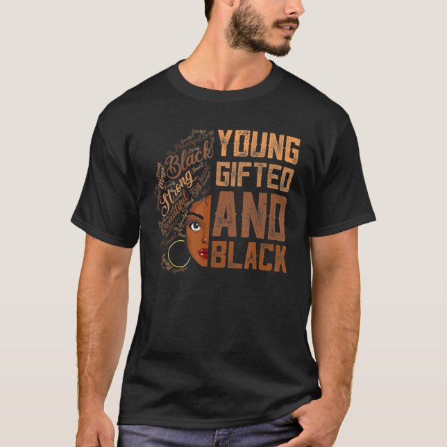 Camiseta Young ed And Black History Month African Melanin W (Anverso)