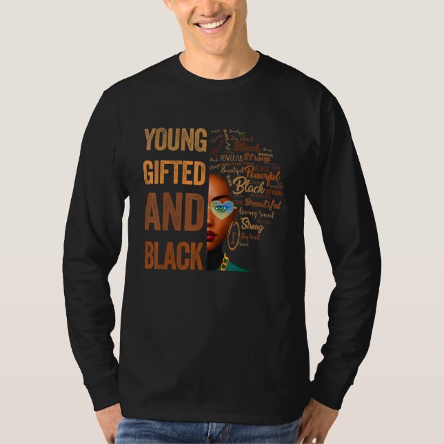 Camiseta Young ed And Black History Month African Melanin W (Anverso)