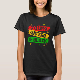 Camiseta Young ed Black  Black Girl Magic and Black History