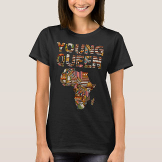 Camiseta Young Queen Black History African American Kente G