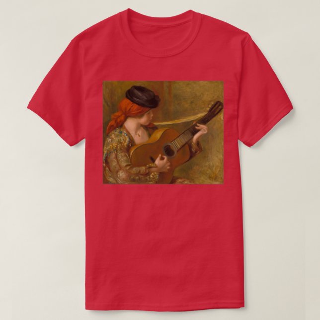 Camiseta Young Spanish Woman with a Guitar by Auguste Renoi (Diseño del anverso)