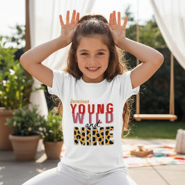 Camiseta Young Wild and Nine Leopard Birthday