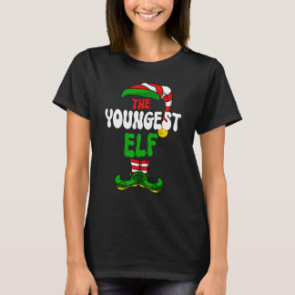 Camiseta Youngest Elf Family Matching Group Merry Christmas