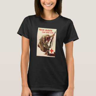 Camiseta Your Blood Can Save Him  American Usa  Wwii World 
