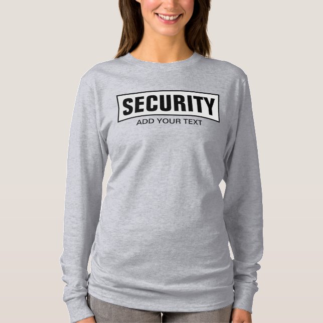 Camiseta Your Custom Text Template Womens Long Sleeve Grey (Anverso)