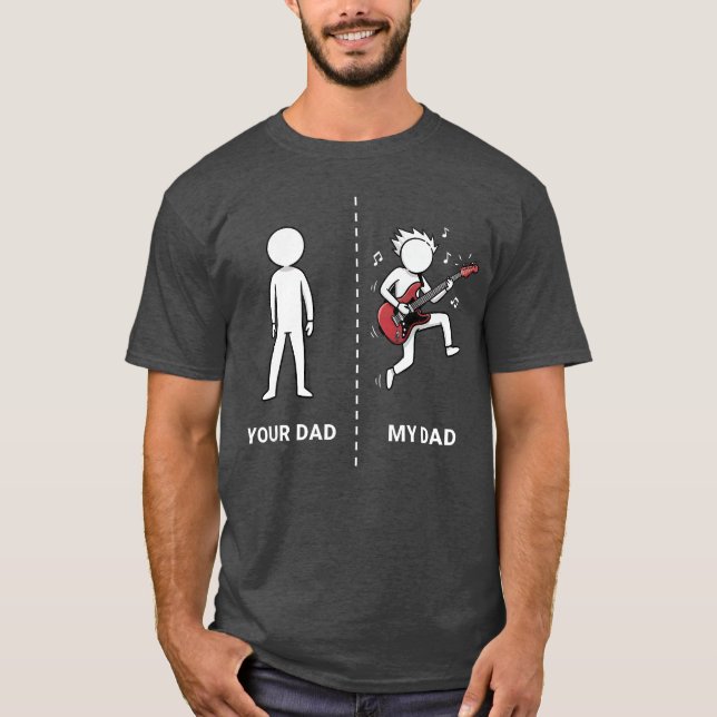 Camiseta Your Dad My Dad Funny Bass Guitar Lover Musician S (Anverso)