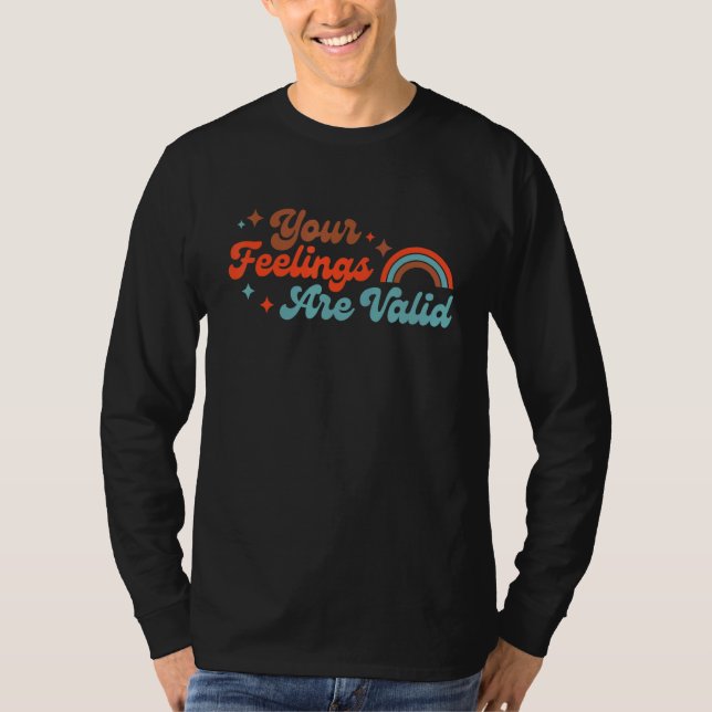 Camiseta Your Feelings Are Valid Cute Boho Mental Health Aw (Anverso)