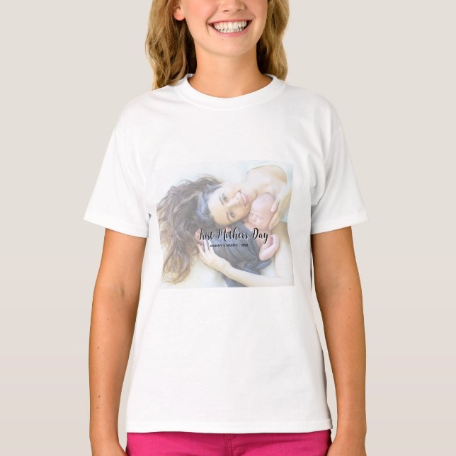 Camiseta Your First Mother's Day personalised photo  (Anverso)