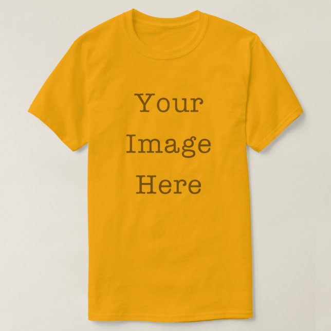 Camiseta Your Image Here Customizable Personalized Gold (Diseño del anverso)