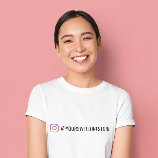 Camiseta Your Instagram Name & Social Media Icon Promo (Subido por el creador)