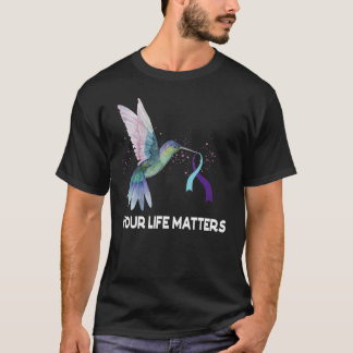 Camiseta Your Life Matters Ribbon N Suicide Awareness Menta