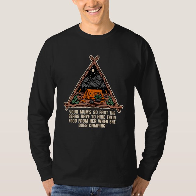 Camiseta Your Mums So Fast Camping Mom Camper Mother Kids (Anverso)