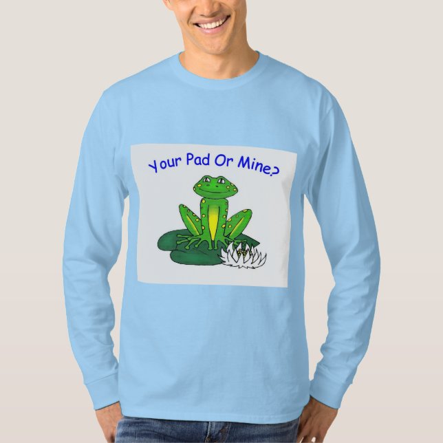 Camiseta Your Pad or Mine - Men's Baby Blue Long Sleeve (Anverso)